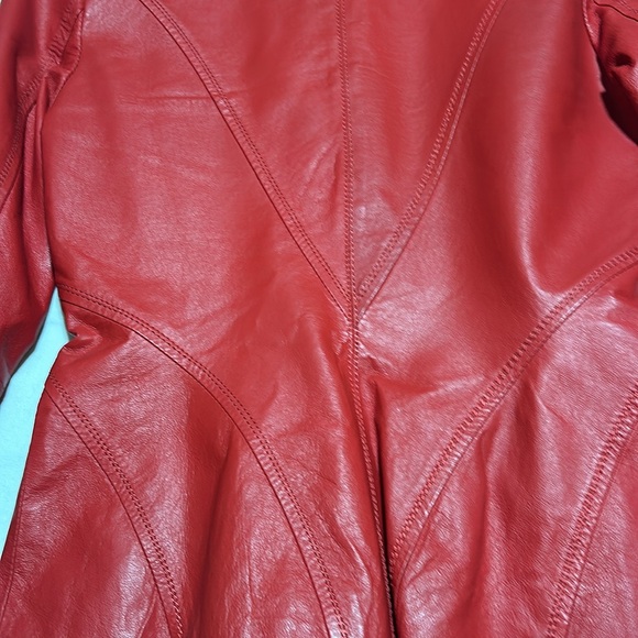 Leather fitted blazer - Picture 6 of 7
